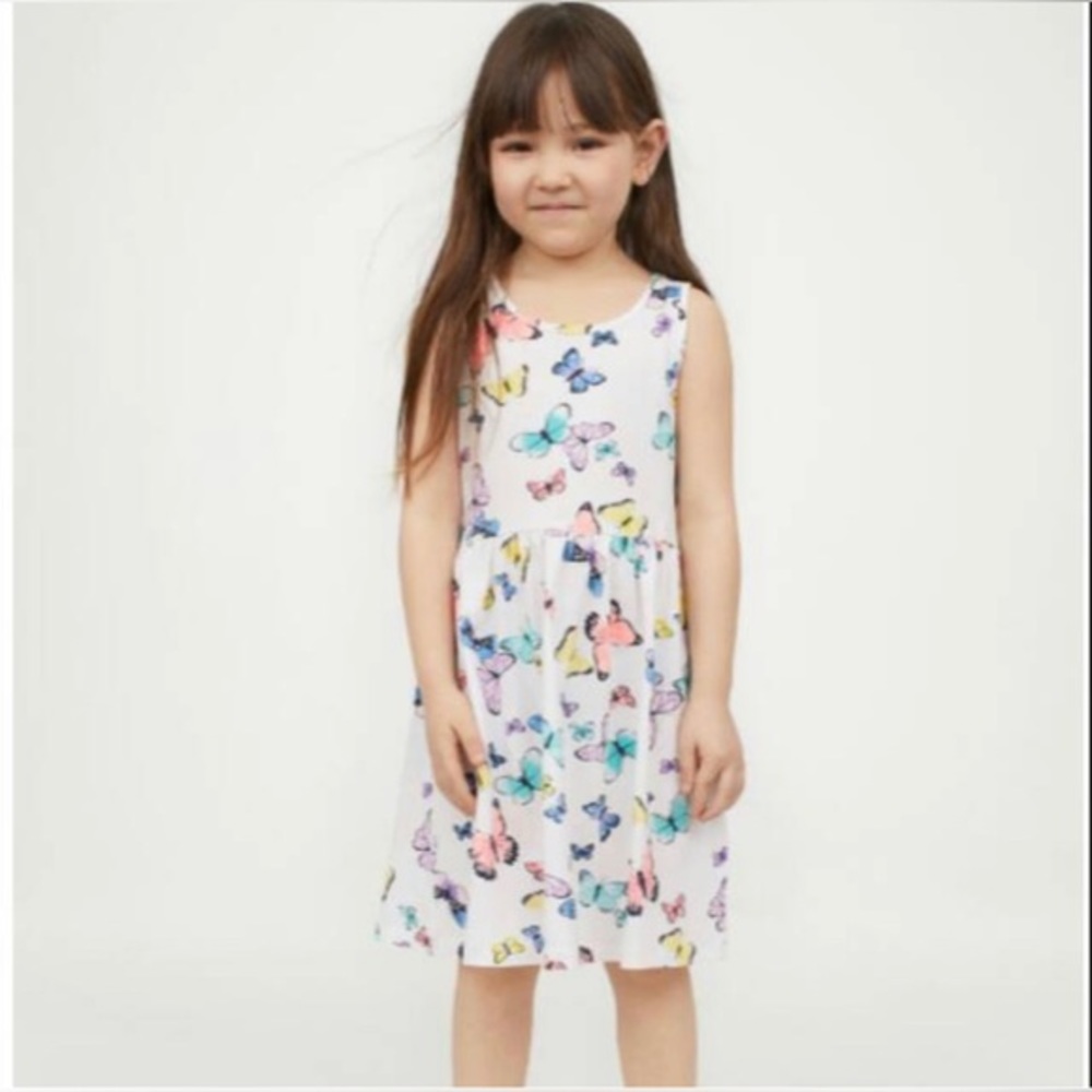 H&M Kids White Butterfly Dress‎